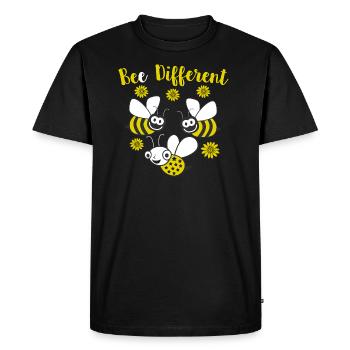 Bee différent - T-shirt Premium bio Homme - noir - Devant - Nico (187cm)