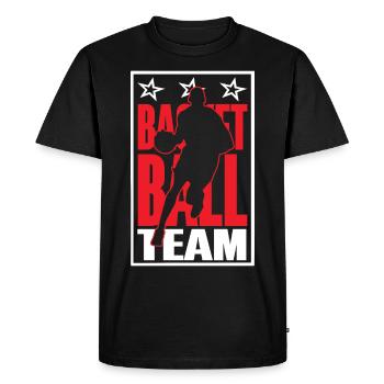 Équipe de basket-ball - T-shirt Premium bio Homme - noir - Devant - Nico (187cm)