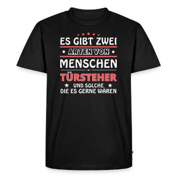Cadeau Transat - Deux Types de... Concevoir - T-shirt Premium bio Homme - noir - Devant - Nico (187cm)