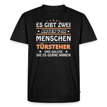 Cadeau Transat - Deux Types de... Concevoir - T-shirt Premium bio Homme - noir - Devant - Nico (187cm)