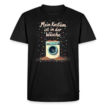 Mein Kostüm ist in der Wäsche Karneval Kein Kostüm - Männer Premium Bio T-Shirt - Schwarz - Vorne - Nico (187cm)