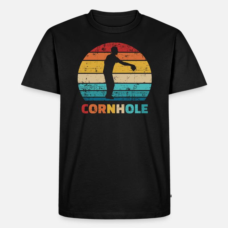 Cornhole - Männer Premium Bio T-Shirt - Schwarz