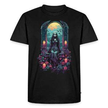 Occult Gothic Witch Magical Gloomy Halloween - Men's Premium Organic T-Shirt - black - Front - Nico (187cm)
