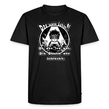 Des graphismes médiocres dans la vraie vie - T-shirt Premium bio Homme - noir - Devant - Nico (187cm)