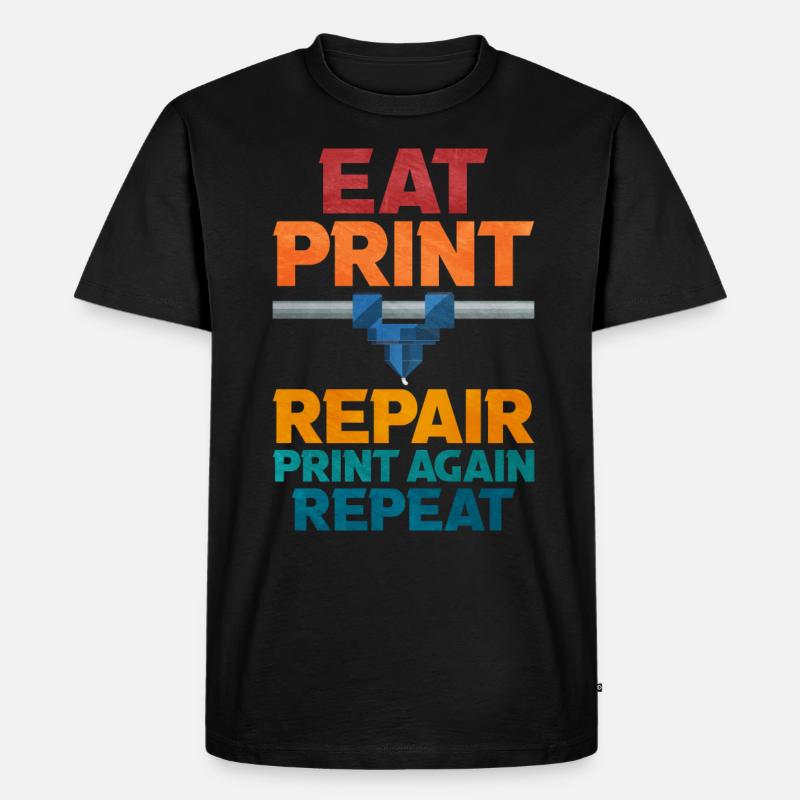 3d printing - Männer Premium Bio T-Shirt - Schwarz