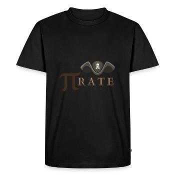 Pi Rate Pi Math Symbol Cute Pirate Hat - T-shirt Premium bio Homme - noir - Devant - Nico (187cm)
