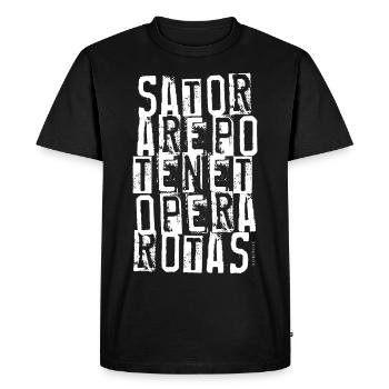 Carré magique - T-shirt Premium bio Homme - noir - Devant - Nico (187cm)