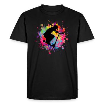 Stunt Scooter - Men's Premium Organic T-Shirt - black - Front - Nico (187cm)
