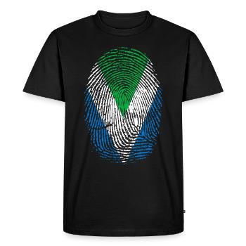 Fingerabdruck Vegan Veganer Fingerprint Geschenk - Männer Premium Bio T-Shirt - Schwarz - Vorne - Nico (187cm)