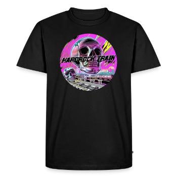 Crânes de train Hardrock - T-shirt Premium bio Homme - noir - Devant - Nico (187cm)