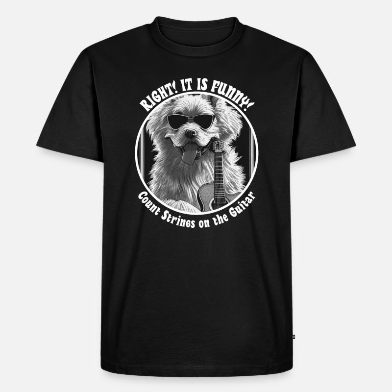 Right it is funny! - Dog - Männer Premium Bio T-Shirt - Schwarz