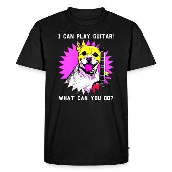 I can play guitar - What can you do? - Men's Premium Organic T-Shirt - black - Front - Nico (187cm)