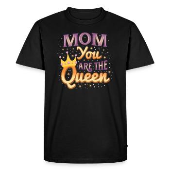 Mom you are the Queen Mother's Mother's Day gift - Men's Premium Organic T-Shirt - black - Front - Nico (187cm)