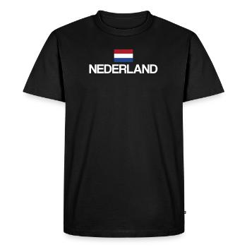 Nederland | Pays-Bas, Hollande, Néerlandais - T-shirt Premium bio Homme - noir - Devant - Nico (187cm)