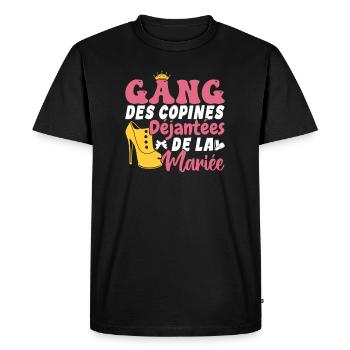 Gang des copines déjantées de la mariée Cadeau - T-shirt Premium bio Homme - noir - Devant - Nico (187cm)