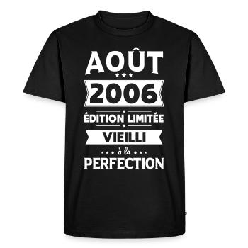 18th Anniversary - August 2006 Perfection - Men's Premium Organic T-Shirt - black - Front - Nico (187cm)