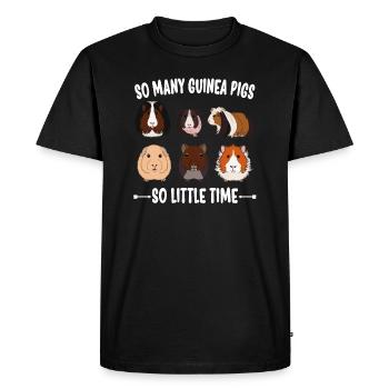 Guinea Pig Shirt Guinea Pig Lover Cute Guinea Pig - Men's Premium Organic T-Shirt - black - Front - Nico (187cm)