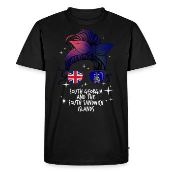 Géorgie du Sud et les îles Sandwich du Sud - T-shirt Premium bio Homme - noir - Devant - Nico (187cm)