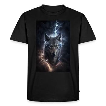 Wolf Blitz Thunder Epic Cool Epic Wolves - T-shirt Premium bio Homme - noir - Devant - Nico (187cm)