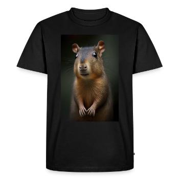 Agouti aguti wild Meerschweinchen Haustier süß - Männer Premium Bio T-Shirt - Schwarz - Vorne - Nico (187cm)
