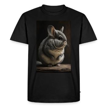 Chinchilla Realistic Animal - Men's Premium Organic T-Shirt - black - Front - Nico (187cm)