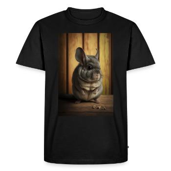 Chinchilla Realistic Animal - Men's Premium Organic T-Shirt - black - Front - Nico (187cm)