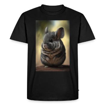 Chinchilla Realistic Animal - Men's Premium Organic T-Shirt - black - Front - Nico (187cm)