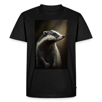 Dachs niveau réaliste - T-shirt Premium bio Homme - noir - Devant - Nico (187cm)