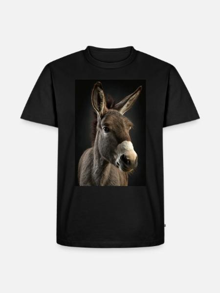 Donkey Realistic Cool - Men's Premium Organic T-Shirt - black