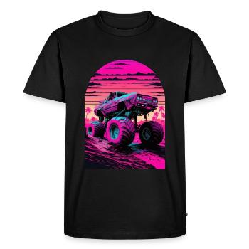 Monster Truck Monster Truck Retro Sun Vintage - T-shirt Premium bio Homme - noir - Devant - Nico (187cm)