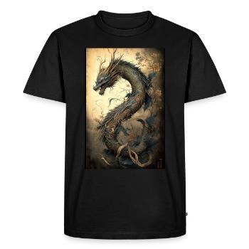 Dragon japonais Art du dragon chinois - T-shirt Premium bio Homme - noir - Devant - Nico (187cm)
