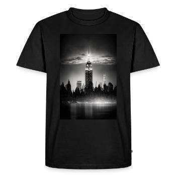 New York Skyline NYC - T-shirt Premium bio Homme - noir - Devant - Nico (187cm)