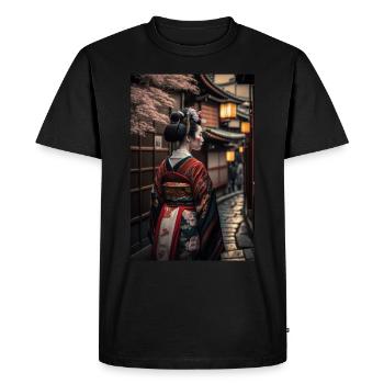 Geisha Kimono japonais Beau Japon - T-shirt Premium bio Homme - noir - Devant - Nico (187cm)