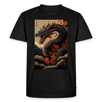 Dragon japonais Dragon chinois - T-shirt Premium bio Homme - noir - Devant - Nico (187cm)