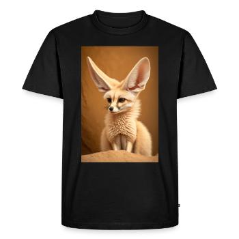 Fennec Desert Fox Animal Africa - Men's Premium Organic T-Shirt - black - Front - Nico (187cm)