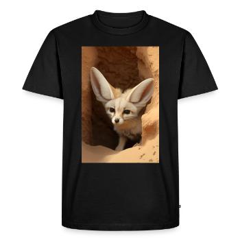 Fennec Desert Fox Animal Africa - Men's Premium Organic T-Shirt - black - Front - Nico (187cm)