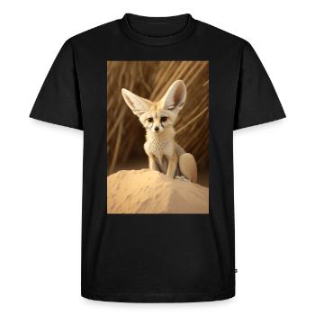 Fennec Desert Fox Animal Africa - Men's Premium Organic T-Shirt - black - Front - Nico (187cm)