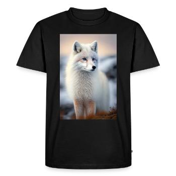 Arctic fox - Men's Premium Organic T-Shirt - black - Front - Nico (187cm)