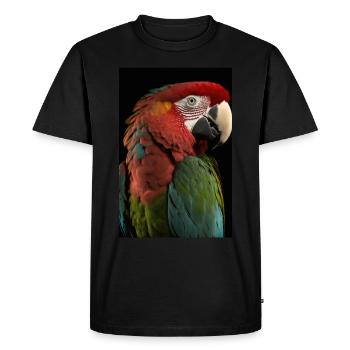 Perroquet - T-shirt Premium bio Homme - noir - Devant - Nico (187cm)