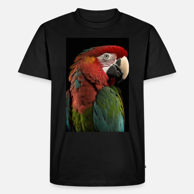 Papagei - Männer Premium Bio T-Shirt - Schwarz
