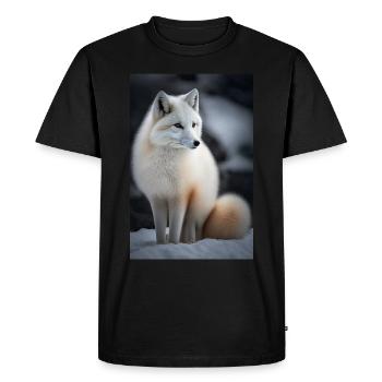 Arctic fox - Men's Premium Organic T-Shirt - black - Front - Nico (187cm)