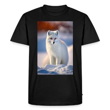 Polar fox - Men's Premium Organic T-Shirt - black - Front - Nico (187cm)