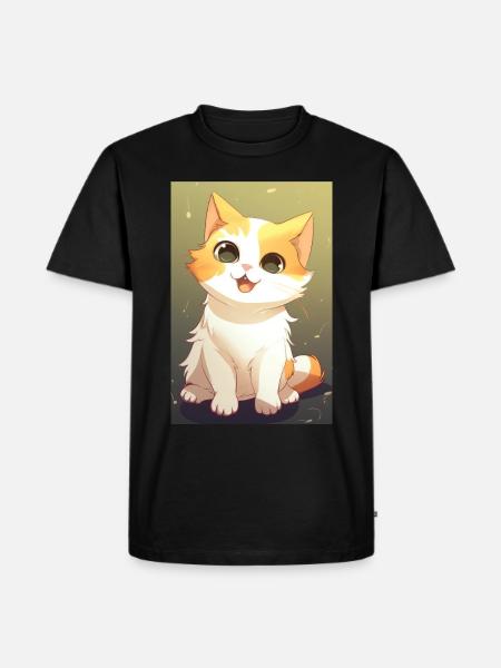 Funny cat - Men's Premium Organic T-Shirt - black