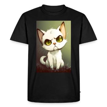 Funny cat - Men's Premium Organic T-Shirt - black - Front - Nico (187cm)