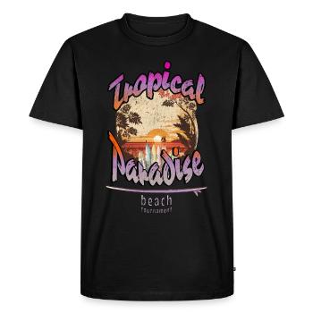 Summer holidays surf paradise topical - Men's Premium Organic T-Shirt - black - Front - Nico (187cm)