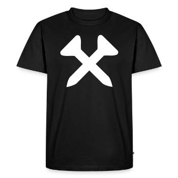 Golf tee - Men's Premium Organic T-Shirt - black - Front - Nico (187cm)