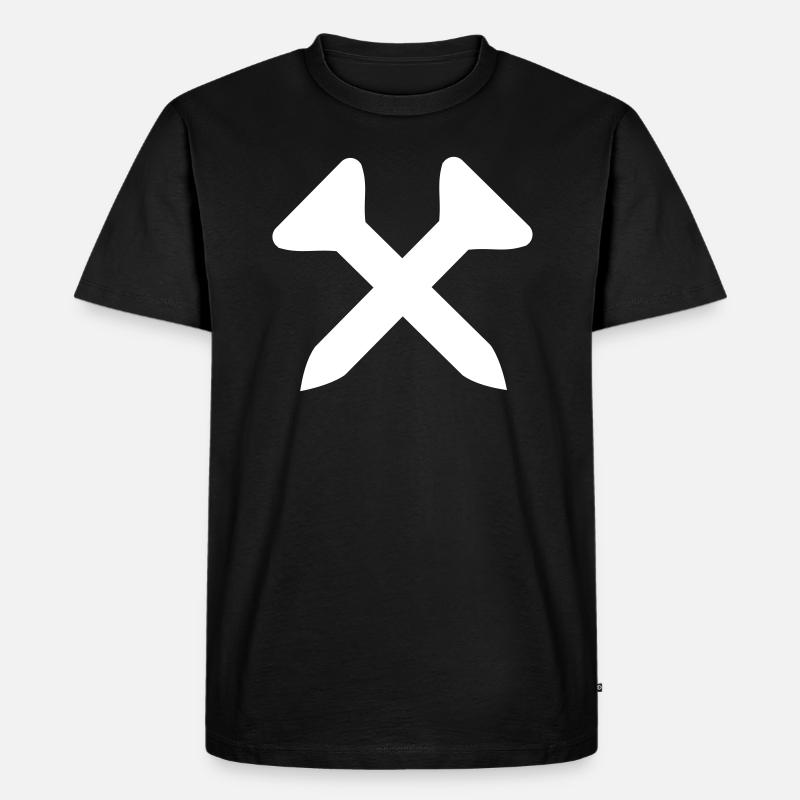 Golf tee - Männer Premium Bio T-Shirt - Schwarz
