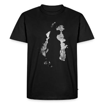 Silhouette femme aquarelle 209 VanIvony - T-shirt Premium bio Homme - noir - Devant - Nico (187cm)