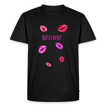 Bisous, bisous, carnaval, bisous - T-shirt Premium bio Homme - noir - Devant - Nico (187cm)