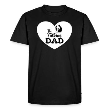 The talking Dad funny father daddy gift - Men's Premium Organic T-Shirt - black - Front - Nico (187cm)